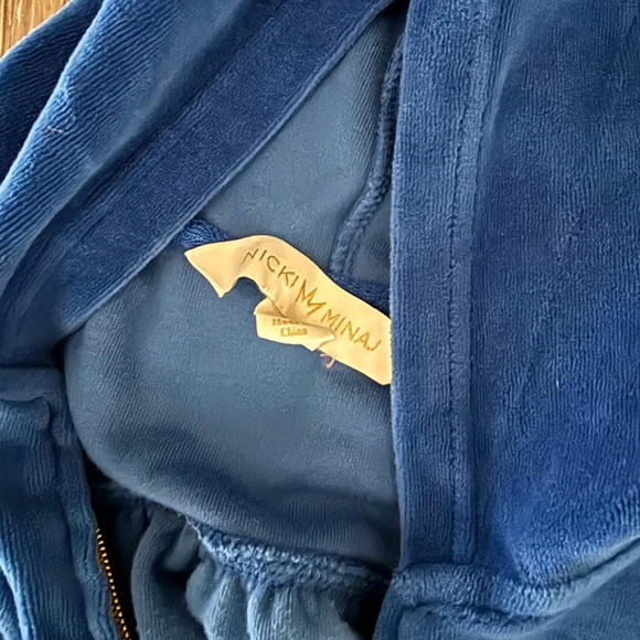 Nicki Minaj Blue Jogger Set Velour Tracksuit - Picture 2 of 2